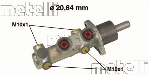Cilindro maestro del freno - 05-0525 METELLI