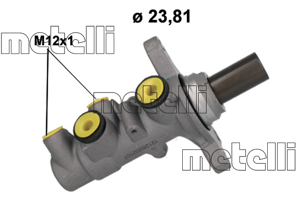 Brake Master Cylinder - 05-1212 METELLI