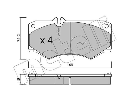 Brake Pad Set, disc brake - 22-0014-0 METELLI