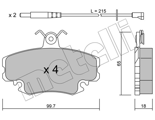Brake Pad Set, disc brake - 22-0120-0K METELLI