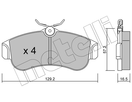 Brake Pad Set, disc brake - 22-0123-0 METELLI