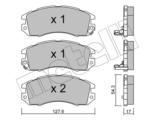 Kit pastiglie freno, Freno a disco - 22-0135-0 METELLI