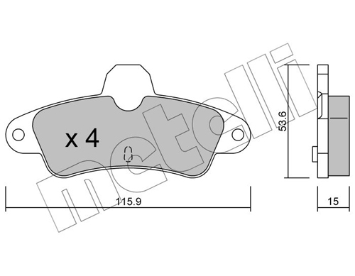 Brake Pad Set, disc brake - 22-0143-0 METELLI