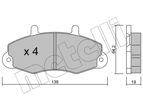 Brake Pad Set, disc brake - 22-0194-0 METELLI