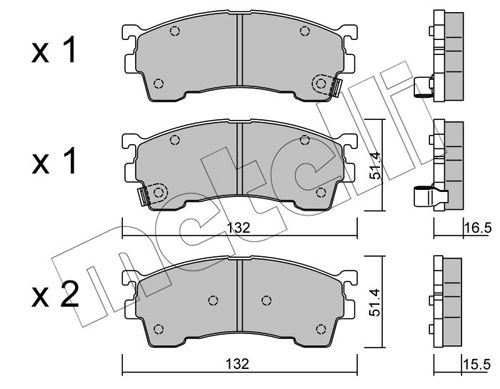 Brake Pad Set, disc brake - 22-0223-1 METELLI