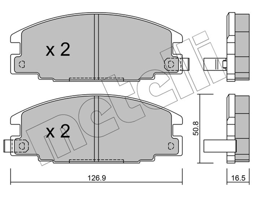Brake Pad Set, disc brake - 22-0244-0 METELLI