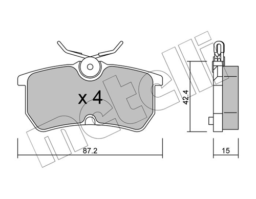 Brake Pad Set, disc brake - 22-0317-0 METELLI