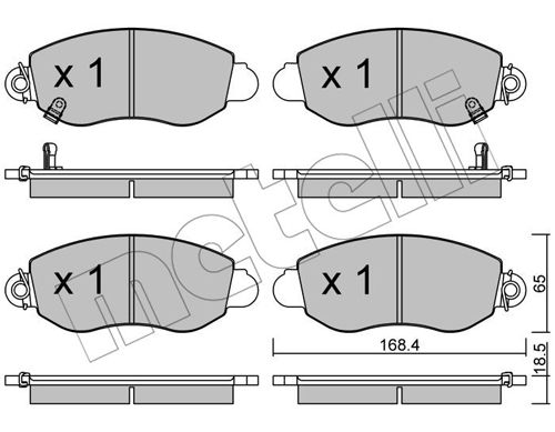Kit pastiglie freno, Freno a disco - 22-0320-0 METELLI
