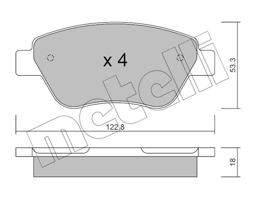 Kit pastiglie freno, Freno a disco - 22-0321-1 METELLI