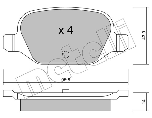 Kit pastiglie freno, Freno a disco - 22-0324-0 METELLI