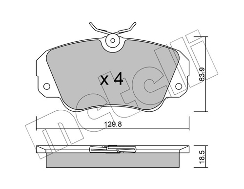 Brake Pad Set, disc brake - 22-0538-0 METELLI