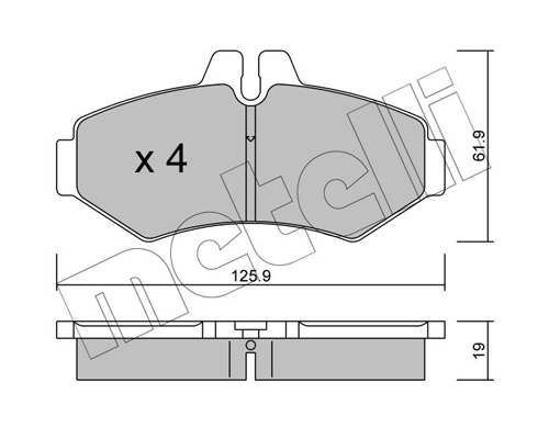 Brake Pad Set, disc brake - 22-0572-0 METELLI