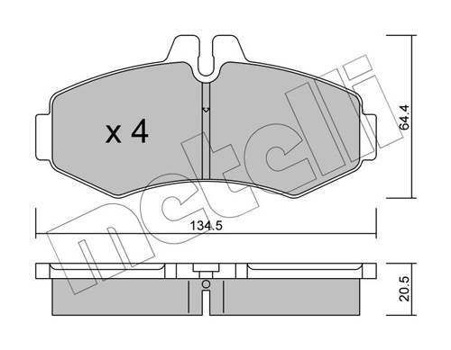 Brake Pad Set, disc brake - 22-0573-0 METELLI