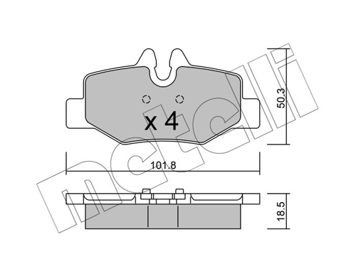 Brake Pad Set, disc brake - 22-0576-0 METELLI