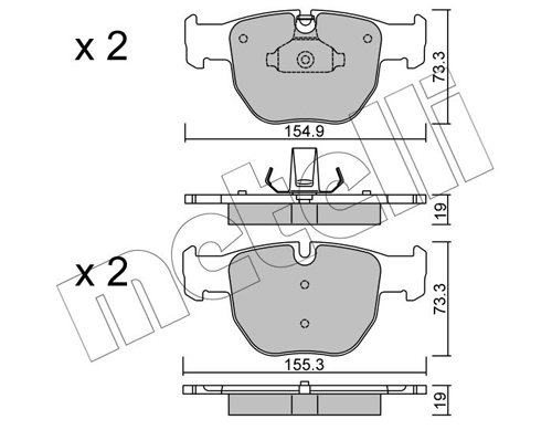 Brake Pad Set, disc brake - 22-0598-0 METELLI