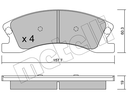 Kit pastiglie freno, Freno a disco - 22-0626-0 METELLI
