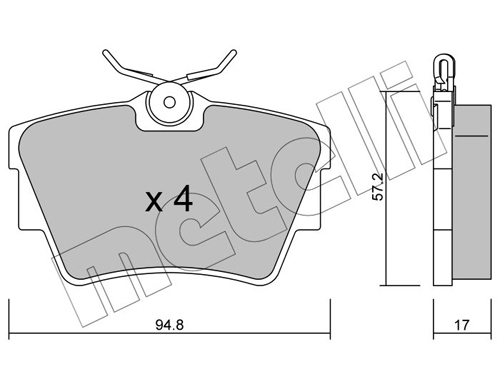 Brake Pad Set, disc brake - 22-0635-0 METELLI
