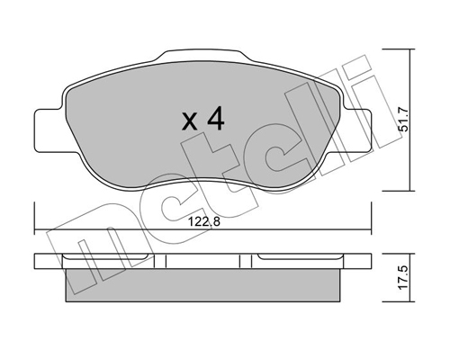 Brake Pad Set, disc brake - 22-0638-0 METELLI