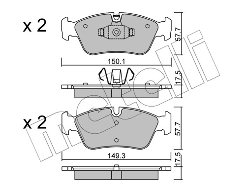 Brake Pad Set, disc brake - 22-0640-0 METELLI
