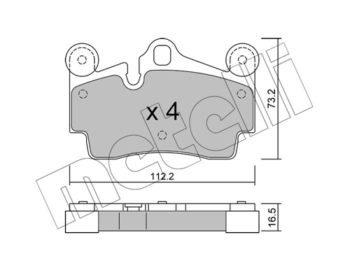 Kit pastiglie freno, Freno a disco - 22-0655-0 METELLI