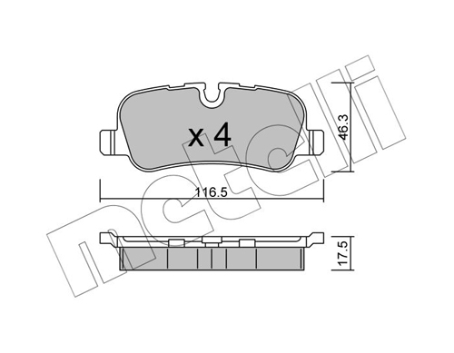 Brake Pad Set, disc brake - 22-0694-0 METELLI