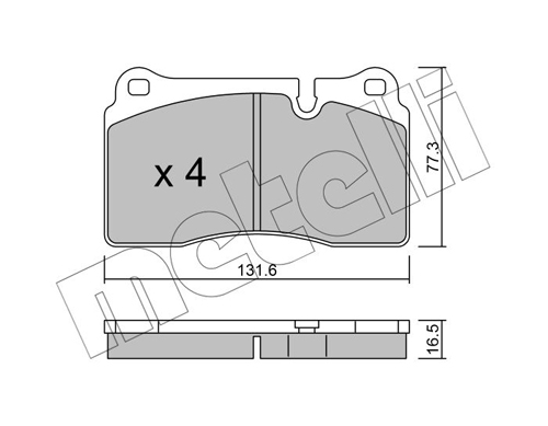 Kit pastiglie freno, Freno a disco - 22-0695-0 METELLI