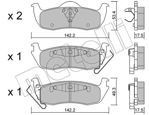 Brake Pad Set, disc brake - 22-0720-0 METELLI