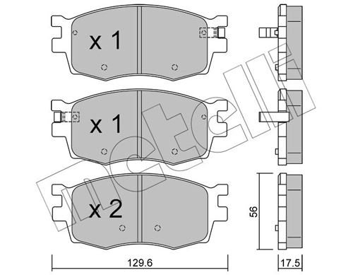 Brake Pad Set, disc brake - 22-0724-0 METELLI