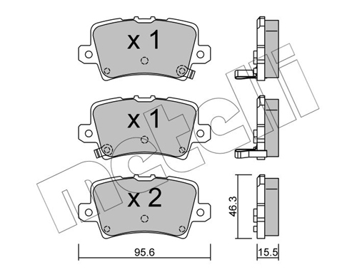 Brake Pad Set, disc brake - 22-0729-0 METELLI