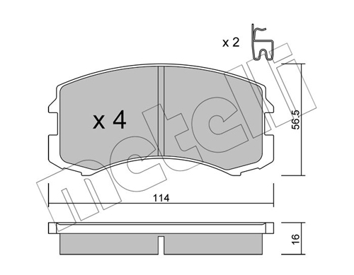 Brake Pad Set, disc brake - 22-0736-0 METELLI