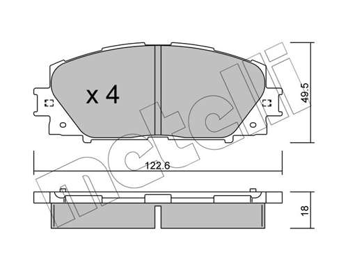 Brake Pad Set, disc brake - 22-0745-0 METELLI