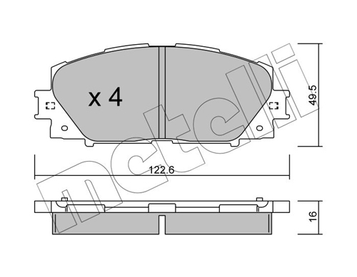 Brake Pad Set, disc brake - 22-0745-1 METELLI