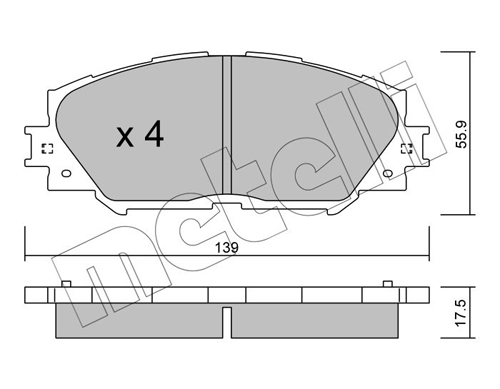 Brake Pad Set, disc brake - 22-0747-0 METELLI