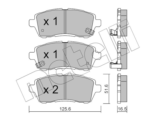 Brake Pad Set, disc brake - 22-0793-1 METELLI