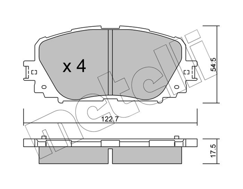 Brake Pad Set, disc brake - 22-0820-0 METELLI