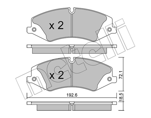 Kit pastiglie freno, Freno a disco - 22-0836-0 METELLI