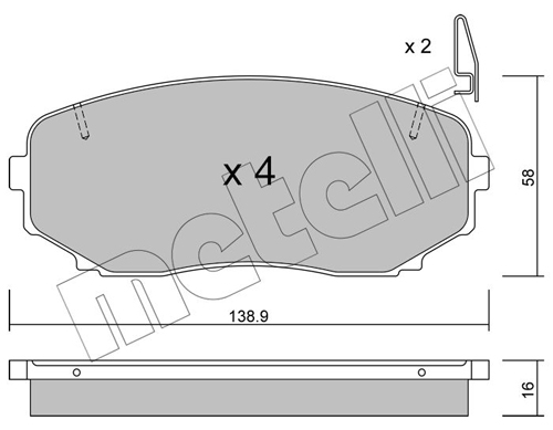 Brake Pad Set, disc brake - 22-0872-1 METELLI
