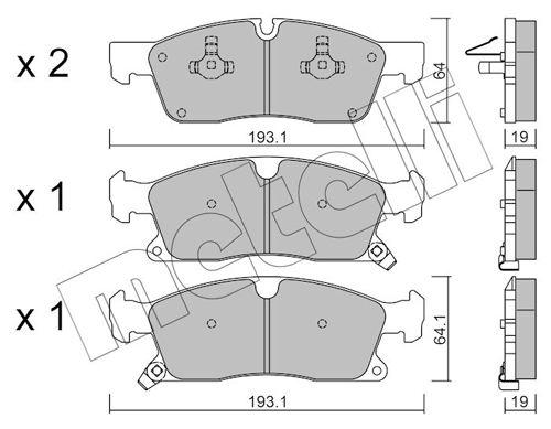 Brake Pad Set, disc brake - 22-0927-0 METELLI