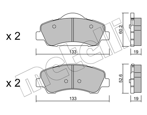 Brake Pad Set, disc brake - 22-0982-0 METELLI
