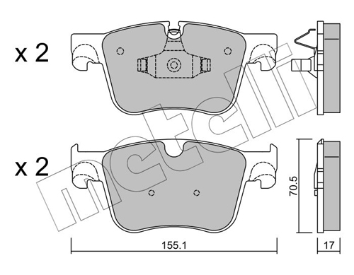 Brake Pad Set, disc brake - 22-0985-0 METELLI