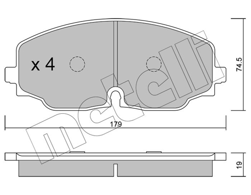 Brake Pad Set, disc brake - 22-1171-0 METELLI