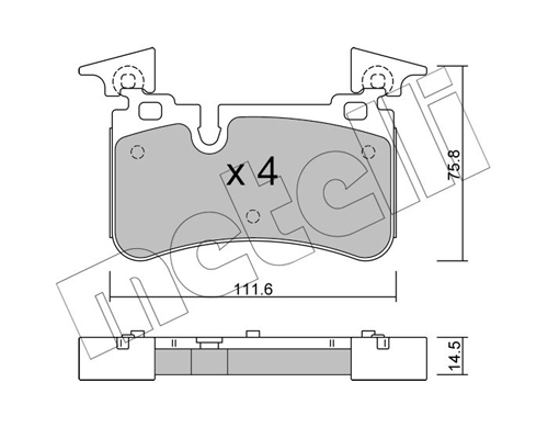 Brake Pad Set, disc brake - 22-1223-0 METELLI