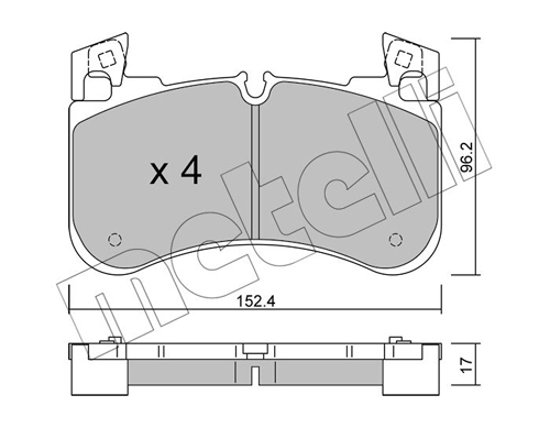 Brake Pad Set, disc brake - 22-1251-0 METELLI