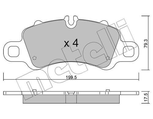 Kit pastiglie freno, Freno a disco - 22-1254-0 METELLI