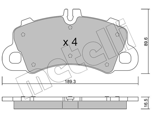 Brake Pad Set, disc brake - 22-1259-0 METELLI