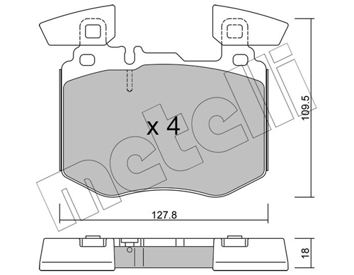 Brake Pad Set, disc brake - 22-1310-0 METELLI