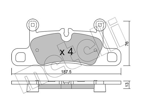 Kit pastiglie freno, Freno a disco - 22-1315-0 METELLI
