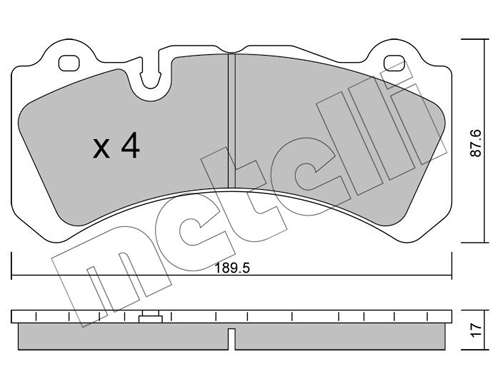 Brake Pad Set, disc brake - 22-1328-0 METELLI
