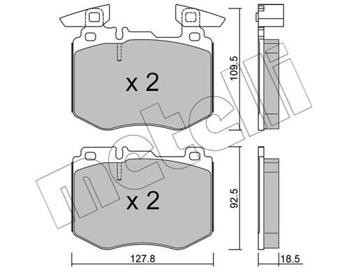 Kit pastiglie freno, Freno a disco - 22-1388-0 METELLI