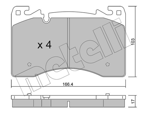 Brake Pad Set, disc brake - 22-1391-0 METELLI